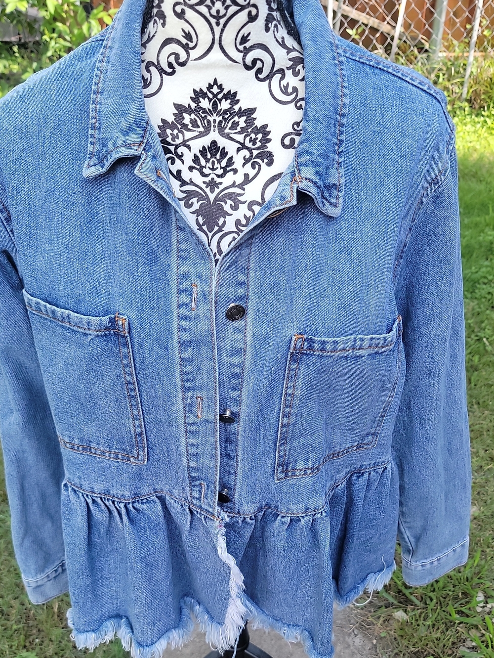 Mudpie Denim Jacket - Blue Large Used - Picture 2 of 8